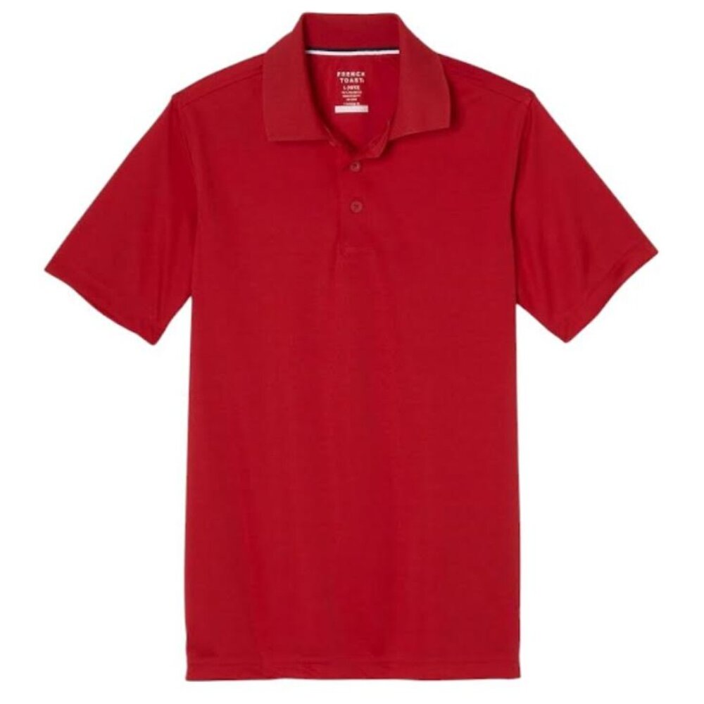 French Toast SA9524 Girls Short Sleeve Active Polo Red